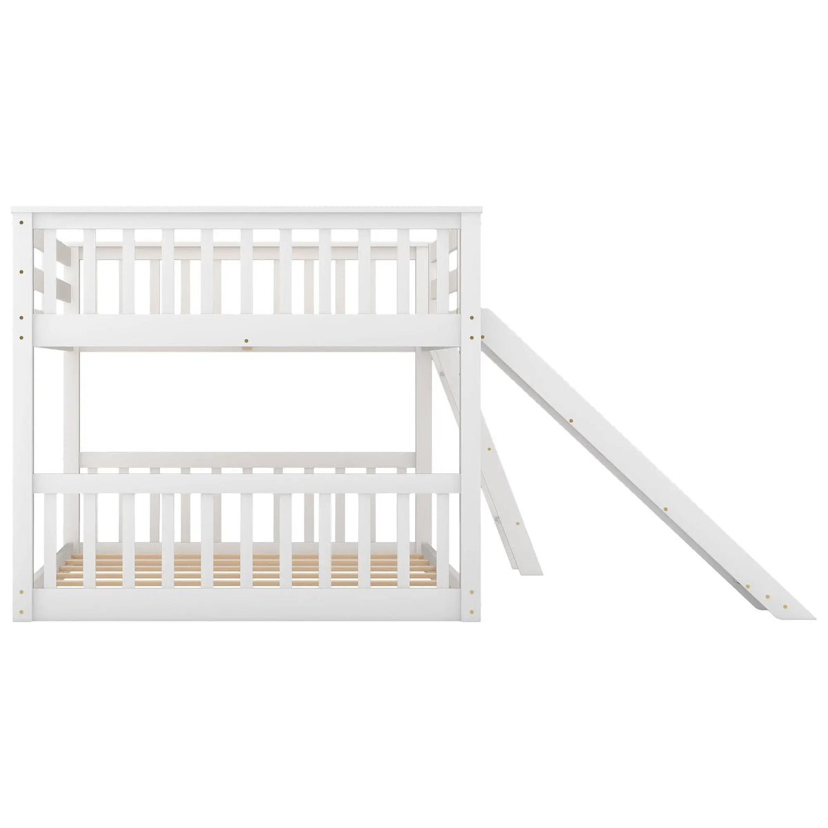 Bunk Bed | Convertible Slide And Ladder | Solid Pine Wood | Easy Access Design