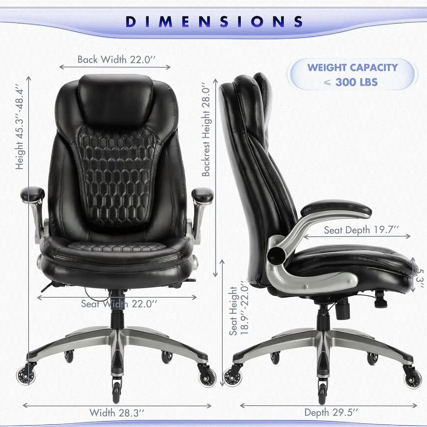 Ergonomic High Back Leather Office Chair For Home Use from PriceLows™