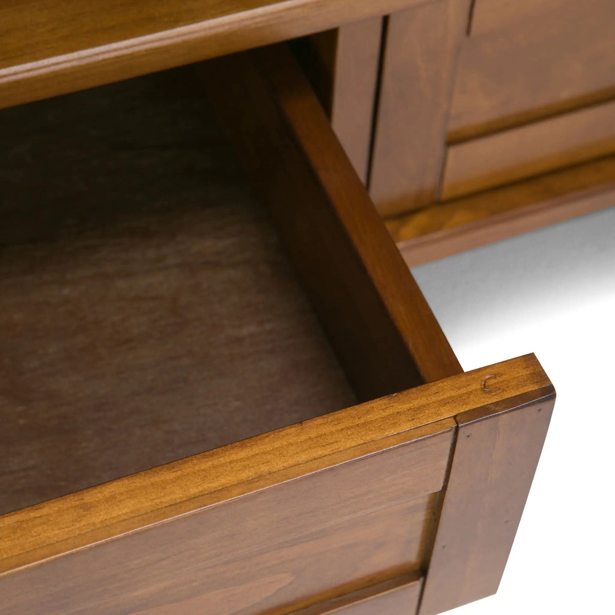 Warm Shaker Transitional TV Media Stand | Handcrafted Solid Wood | Fits TVs Up To 50 Inch | Tall Design