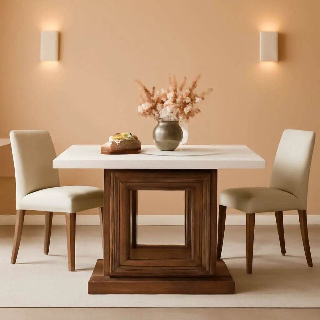 47 Inch Pedestal Dining Table For Small Kitchen Use from PriceLows™