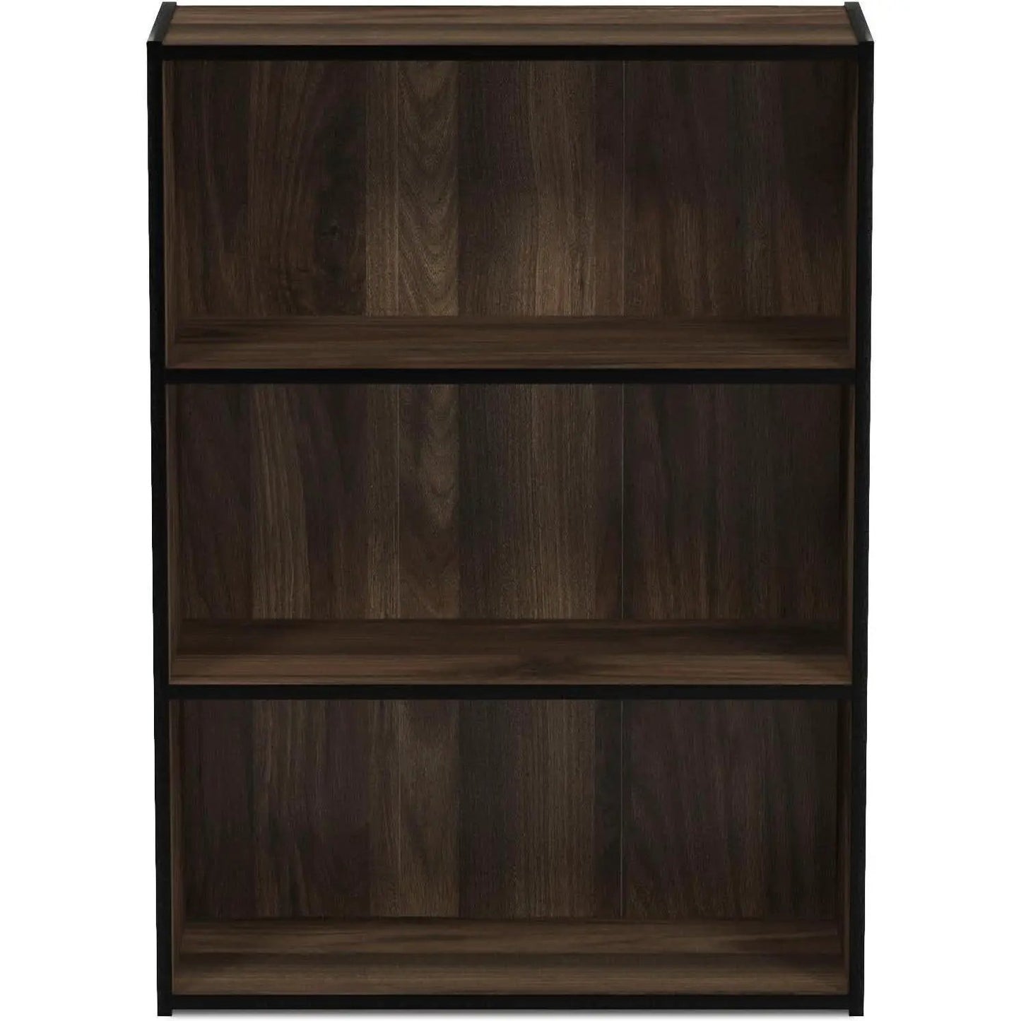 Pasir 3-Tier Open Shelf Bookcase Columbia Walnut Finish from PriceLows™