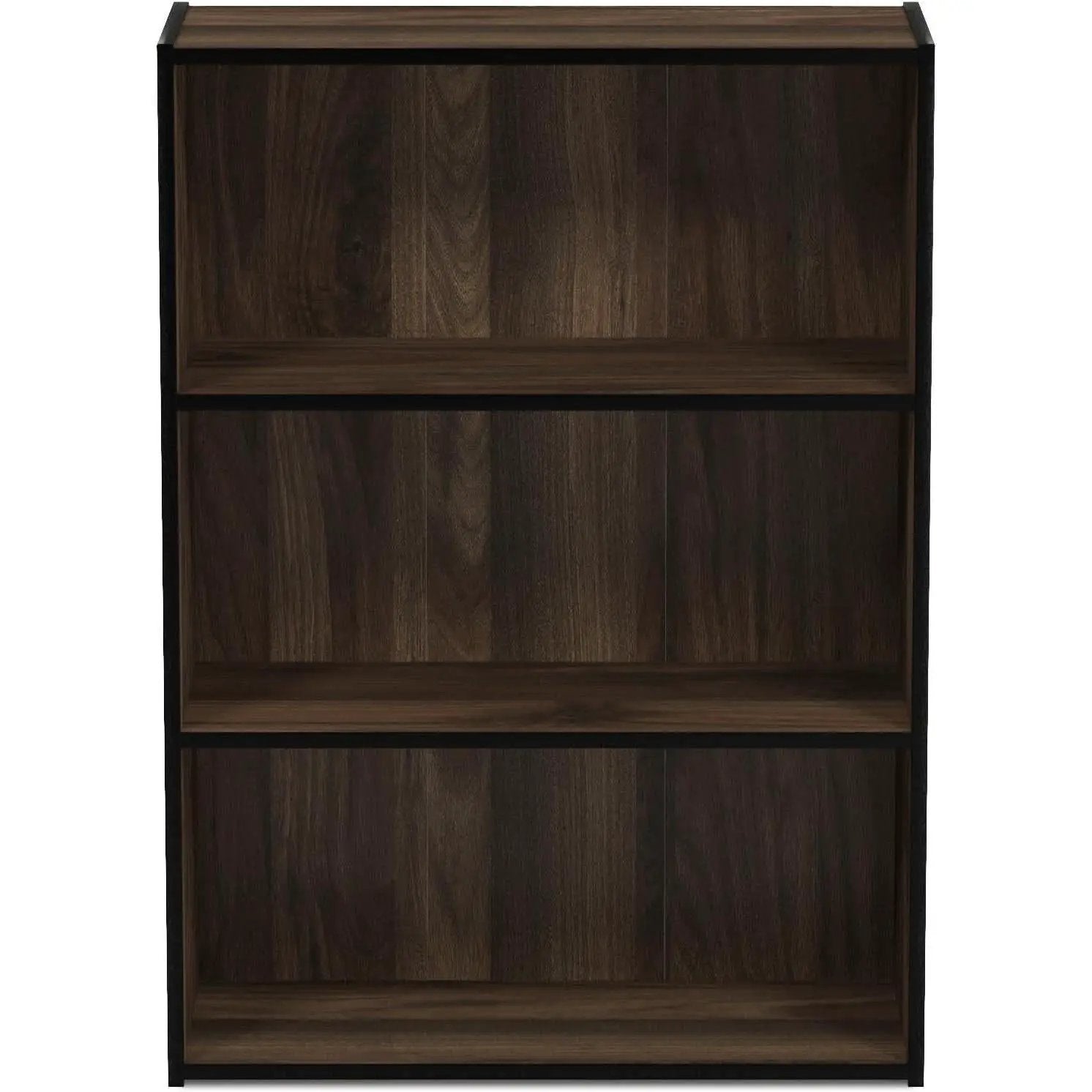 Pasir 3-Tier Open Shelf Bookcase Columbia Walnut Finish from PriceLows™