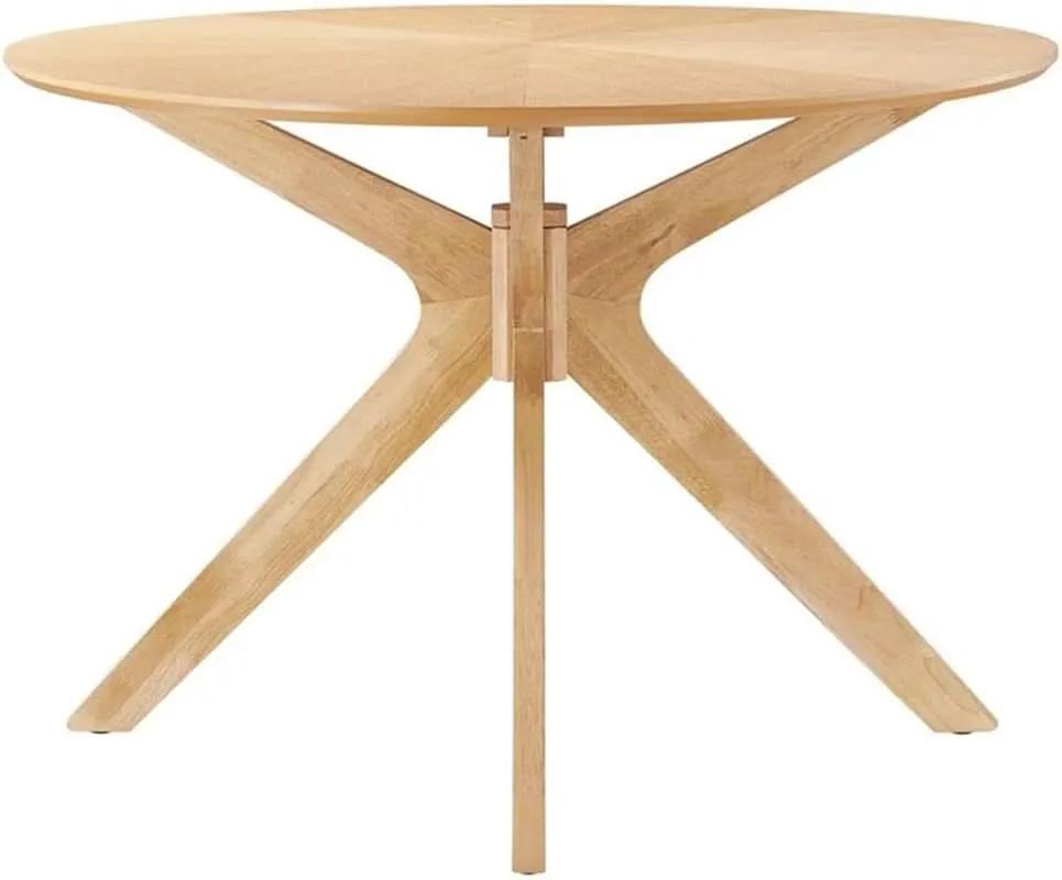 Crossroads 71 Inch Oak Oval Dining Table Mid Century from PriceLows™