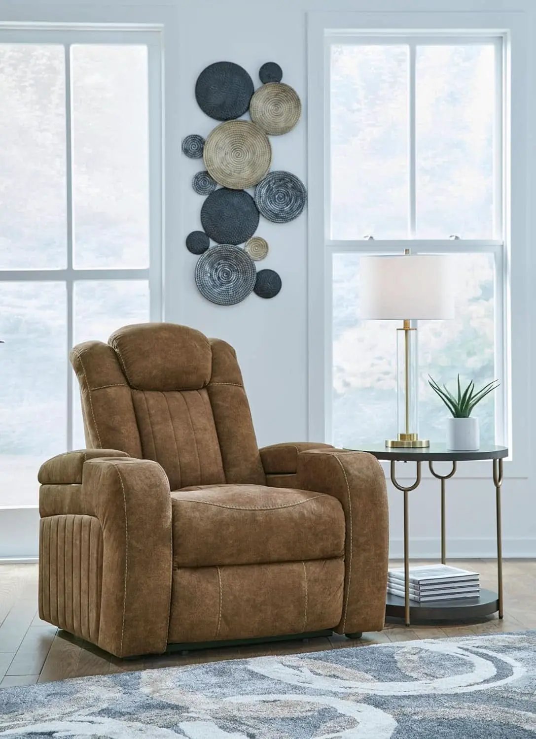 Wolfridge Dark Brown Power Recliner With USB Ports from PriceLows™