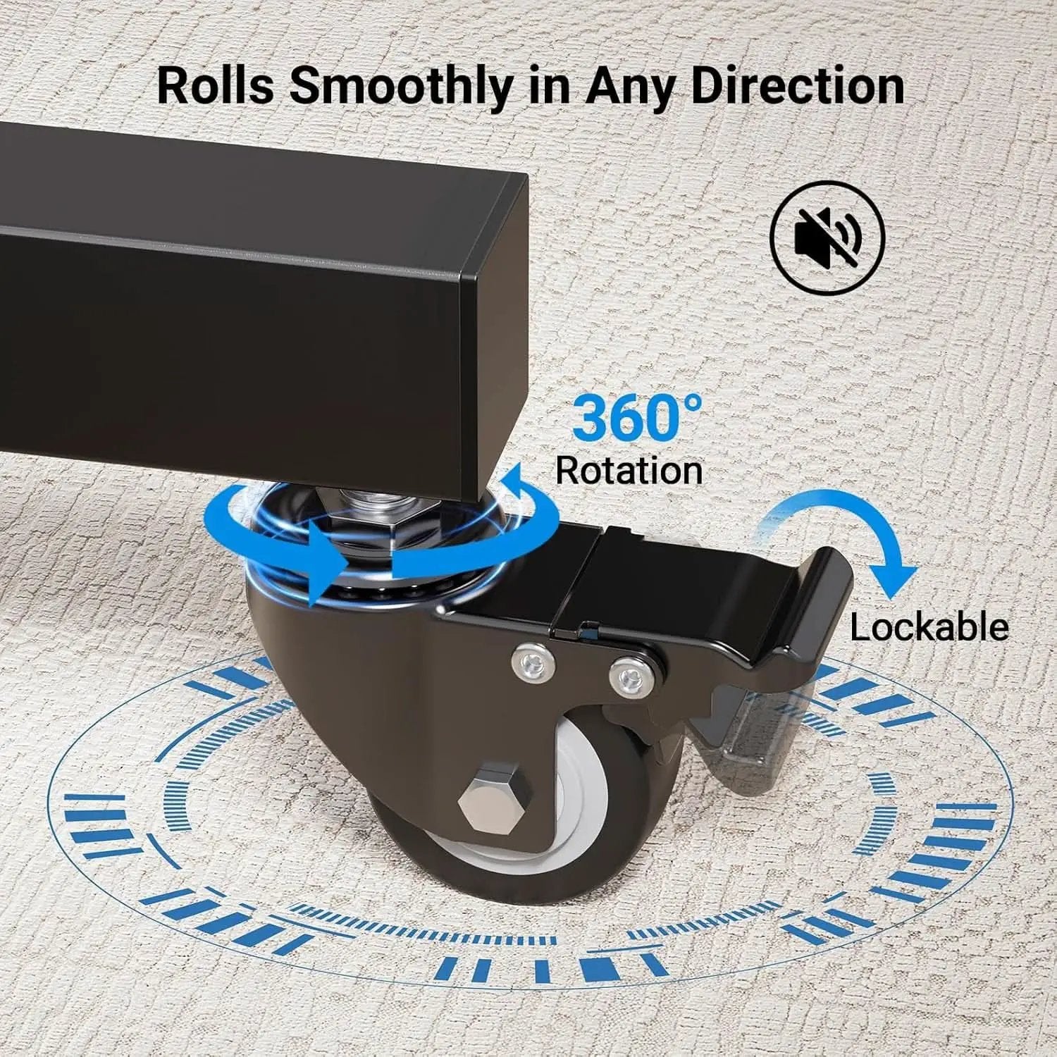 Rolling TV Stand Height Adjustable 32 To 83 Inch Screens from PriceLows™