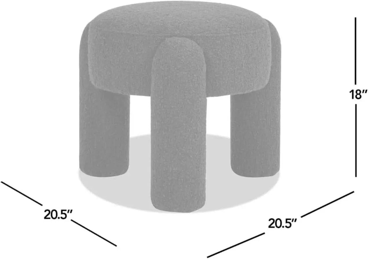 Hugo Twenty Point FiveInch Rounded Moss Green Ottoman from PriceLows™