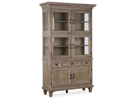 Lancaster Dining Cabinet | Display Cabinet | Tempered Glass & Veneer | Dovetail Gray