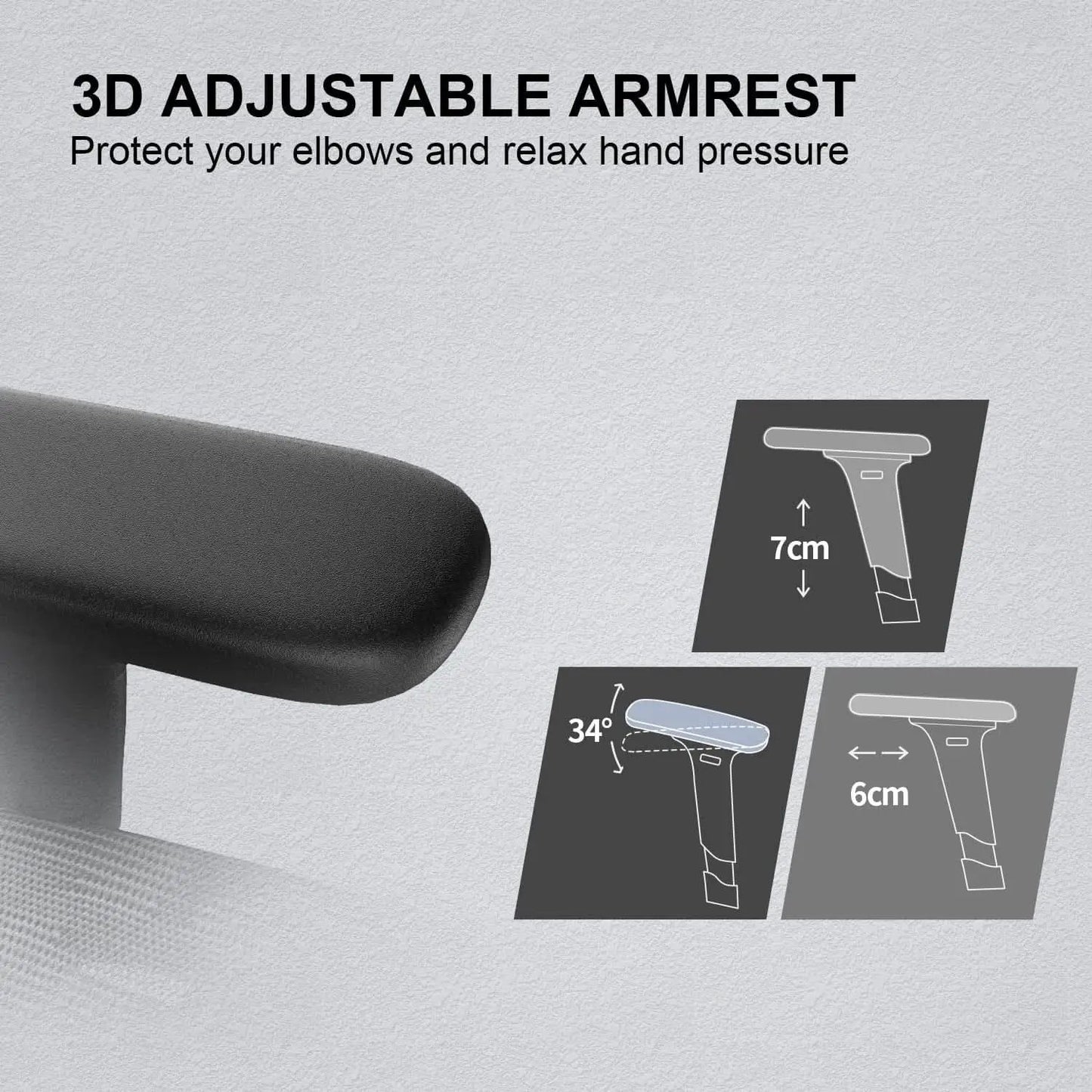 Ergonomic Mesh Office Chair With Adjustable Headrest And Lumbar Support from PriceLows™