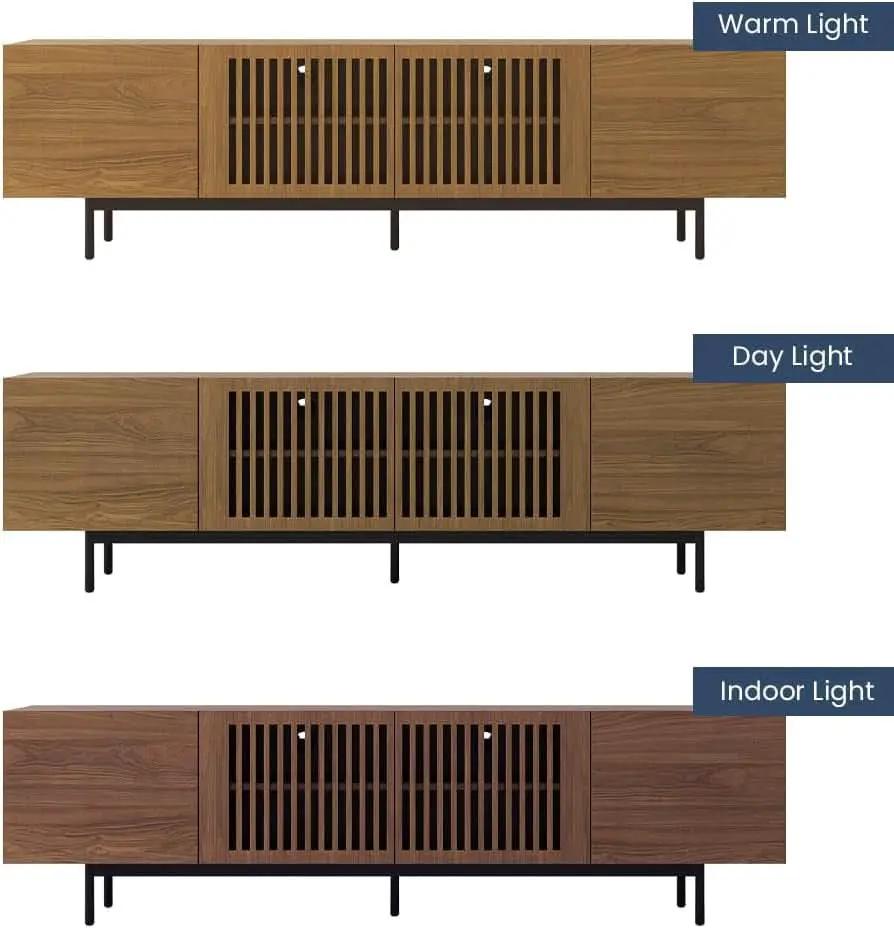 Solid Wood TV Stand For 70 To 75 Inch TV With Walnut Veneer from PriceLows™