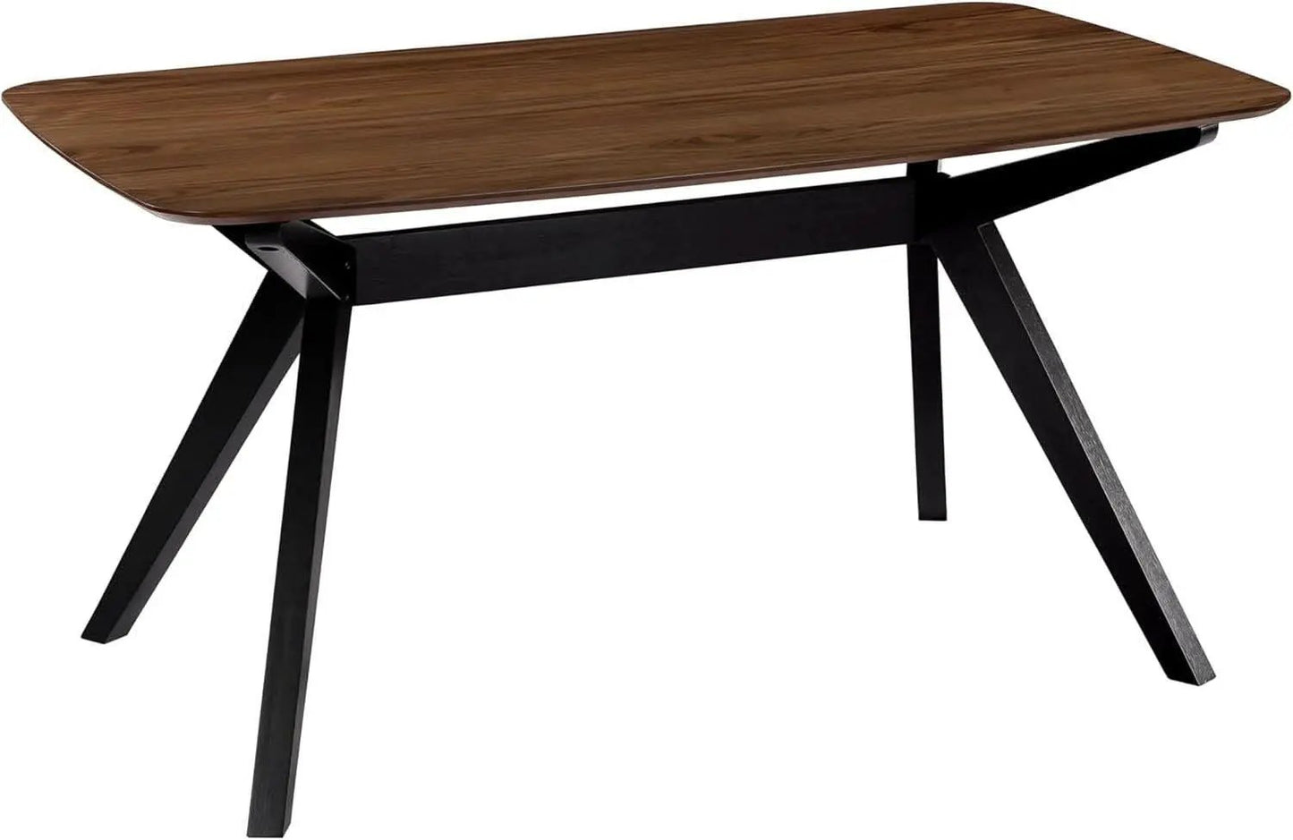 Arley Modern Dining Table For 4 Walnut Brown Solid Wood from PriceLows™