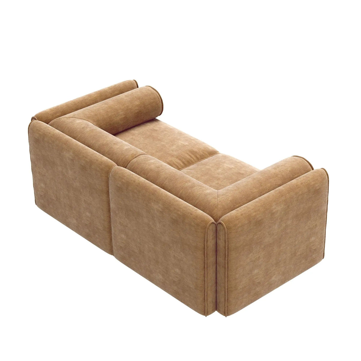 Stylish Sofa With Storage Seat And Cylindrical Backrest | Stationary Sofa | Living Room Furniture | Living Room