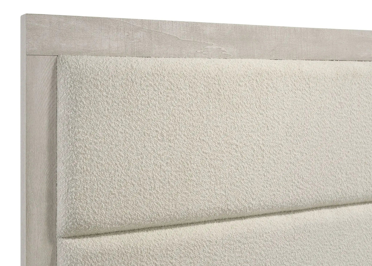Trenton 54-inch Wood Full Panel Bed Rustic | 57.25 x 78.75 x 53.75 in | Rubberwood & Engineered Wood | Cream