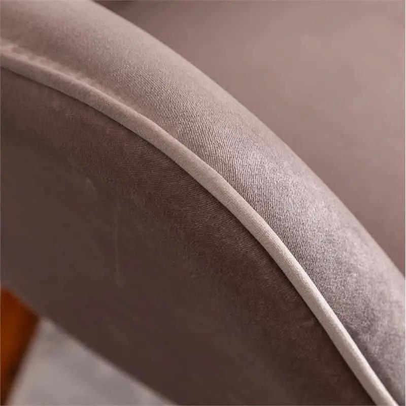 Contemporary Velvet Upholstered Accent Chair Chocolate from PriceLows™