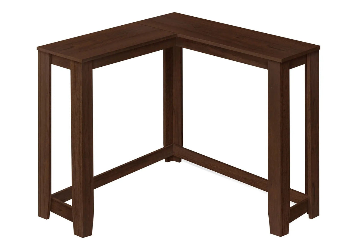 Corner Console Table | Cherry Finish | Two-Tier Design | 35.5 Inch Width