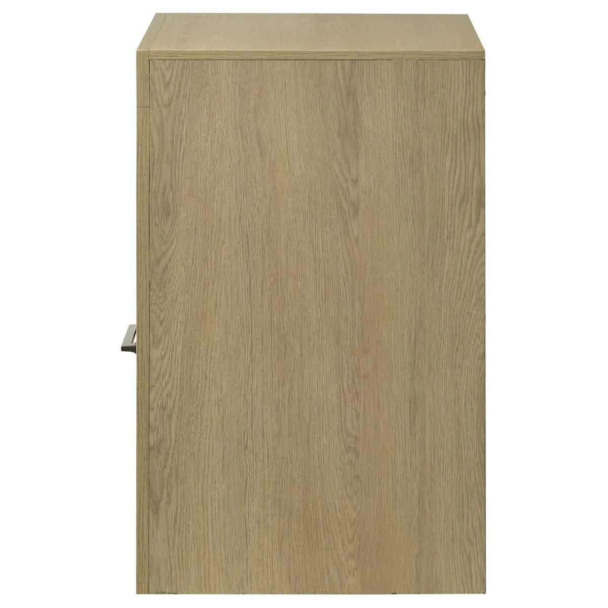 Hendricks 1-drawer Nightstand Bedside Table with Cubby | 23.5 x 16.75 x 26.25 in | Engineered Wood & Metal | Light Oak