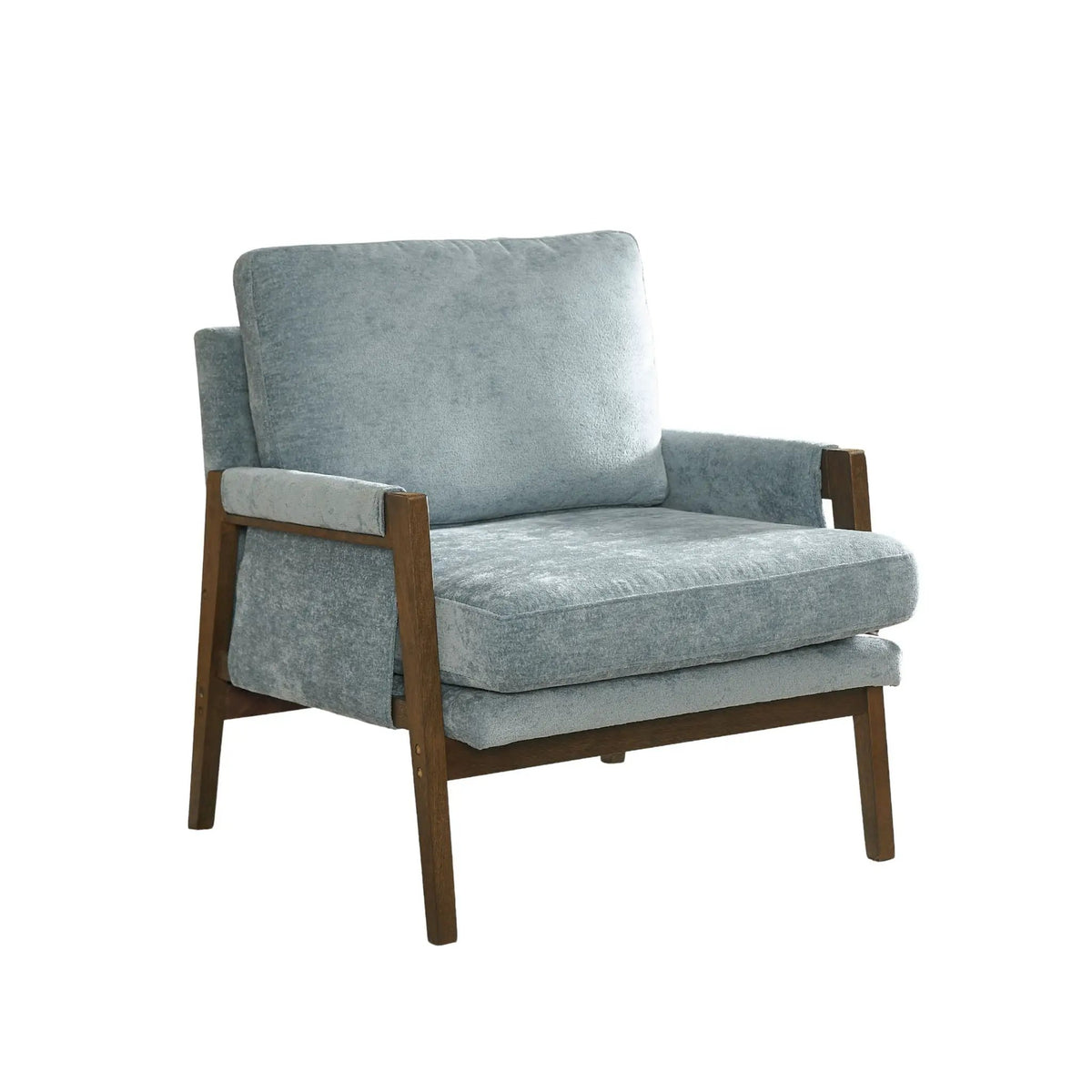 Kelly Mid-Century Velvet Armchair | Blue | Modern Accent Style | Durable Build