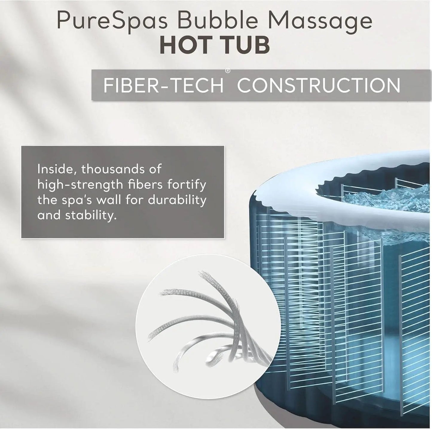 6 Person Inflatable Hot Tub With 140 Bubble Jets Spa from PriceLows™