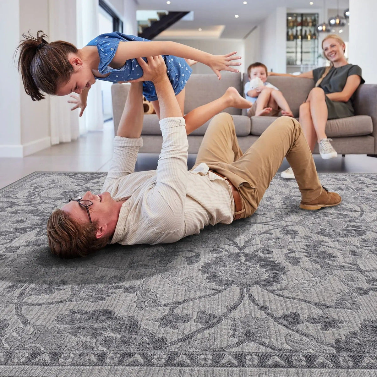 Marfi Trendy Oriental Area Rug | 3 Pieces | Any Room Furniture | Any Room
