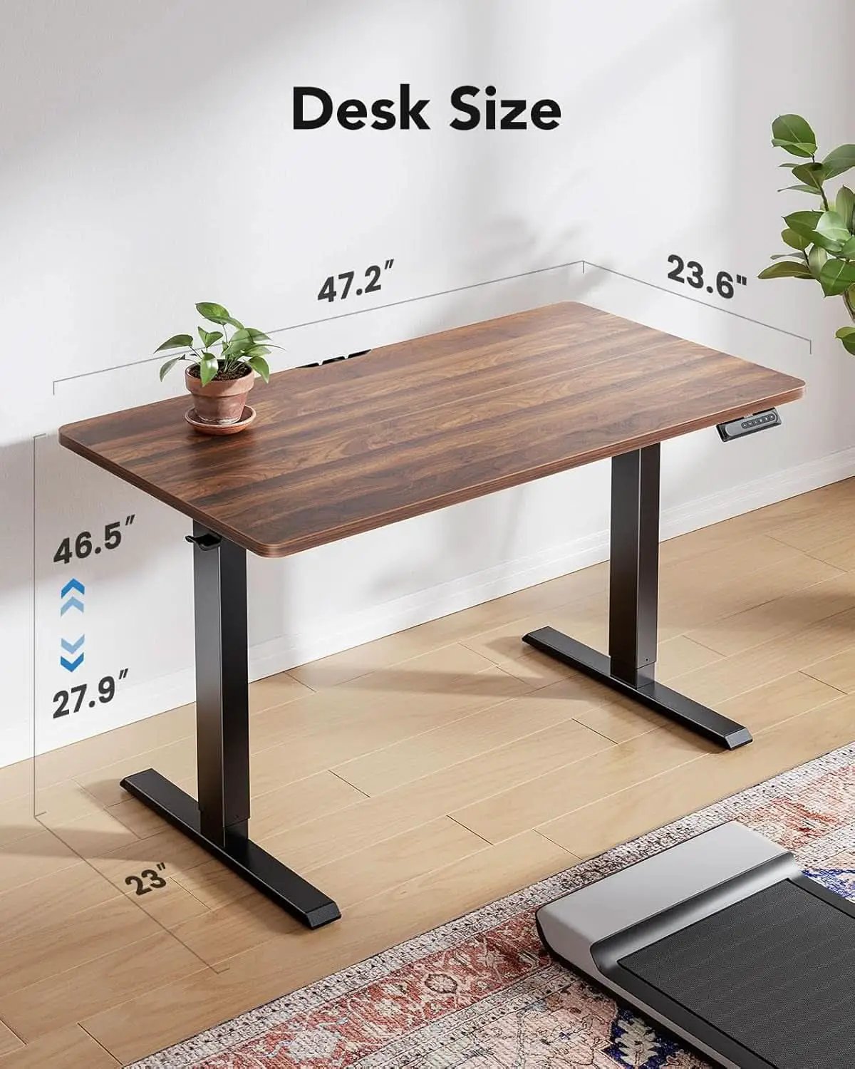 48 Inch Electric Standing Desk With Adjustable Height And Memory Settings from PriceLows™