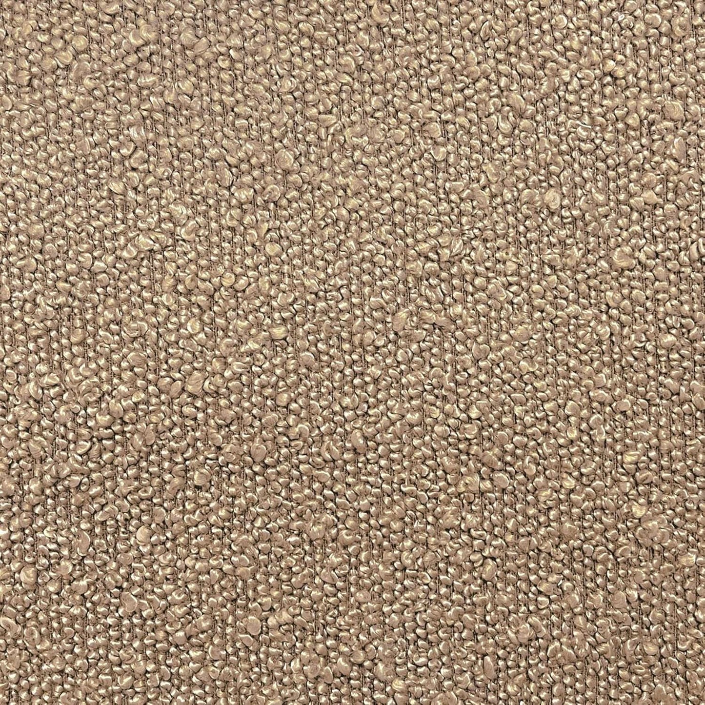 Luna Modern Round Ottoman in Brown Boucle, 22 Inches from PriceLows™