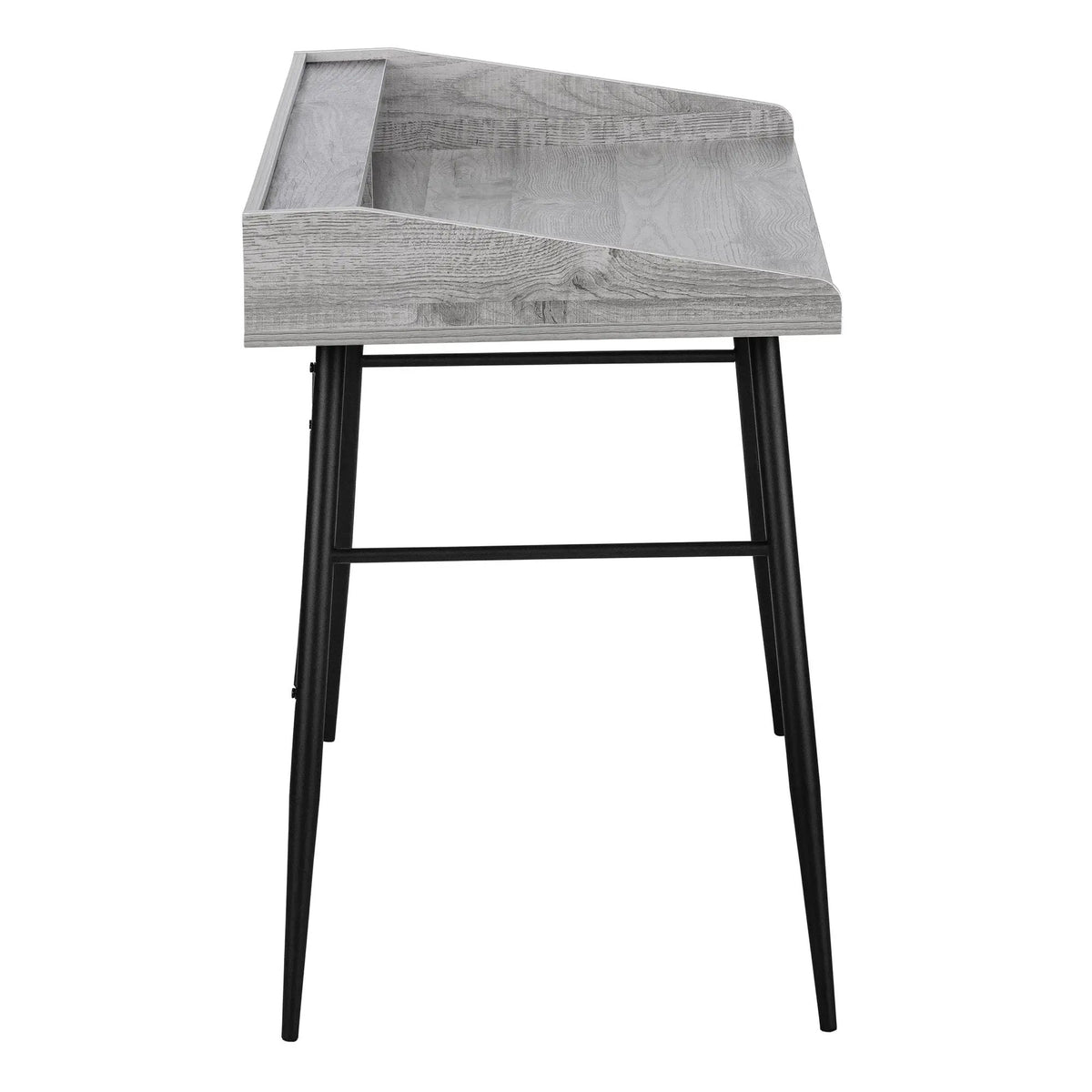 Sturdy Computer Desk With Shelves | 47.25 Inch Width | Matching Metal Base | 34 Inch Height