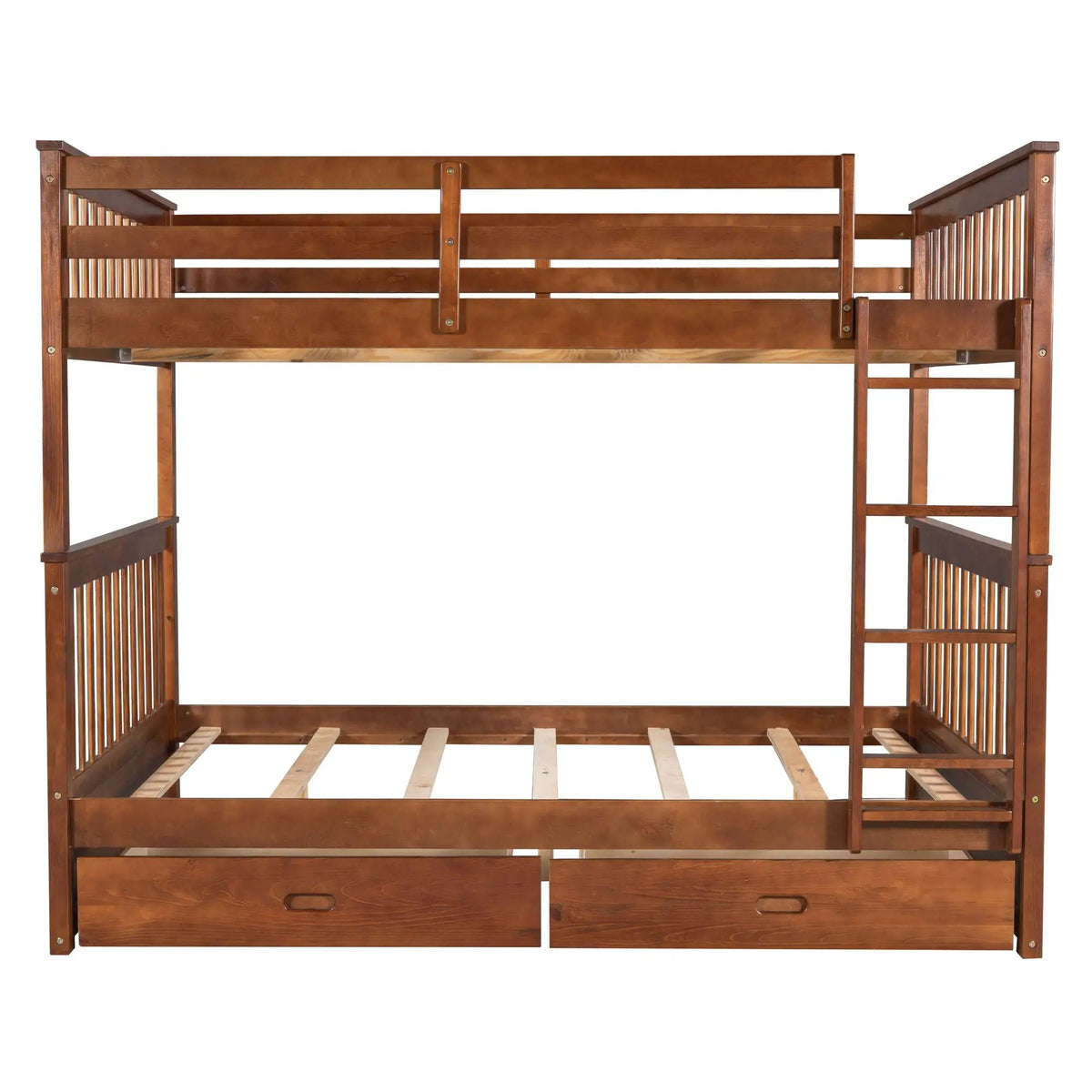 Bunk Bed With Ladders | 2 Storage Drawers | Space-Saving Design | Sleepover Ready