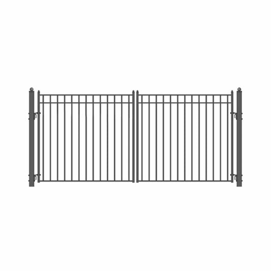 Heavy-Duty Madrid-Style Premium Steel Dual-Swing Driveway Gate | Steel | Home Use | Home