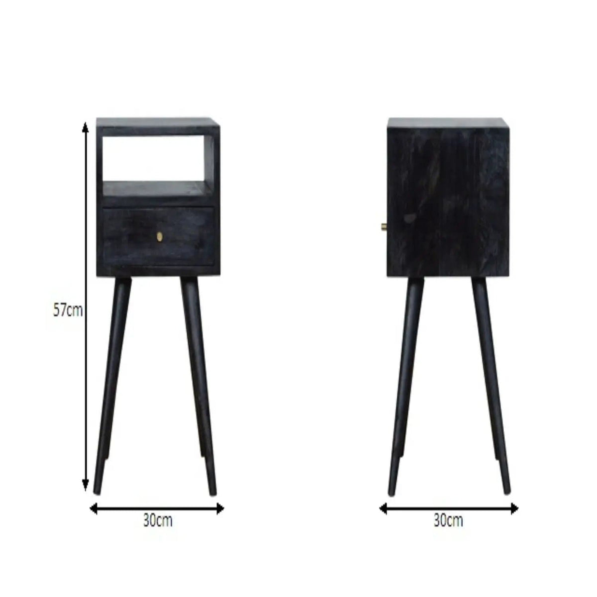 Mini Nightstand | 11.81 x 11.81 x 22.44 in | Mango Wood | Bedroom