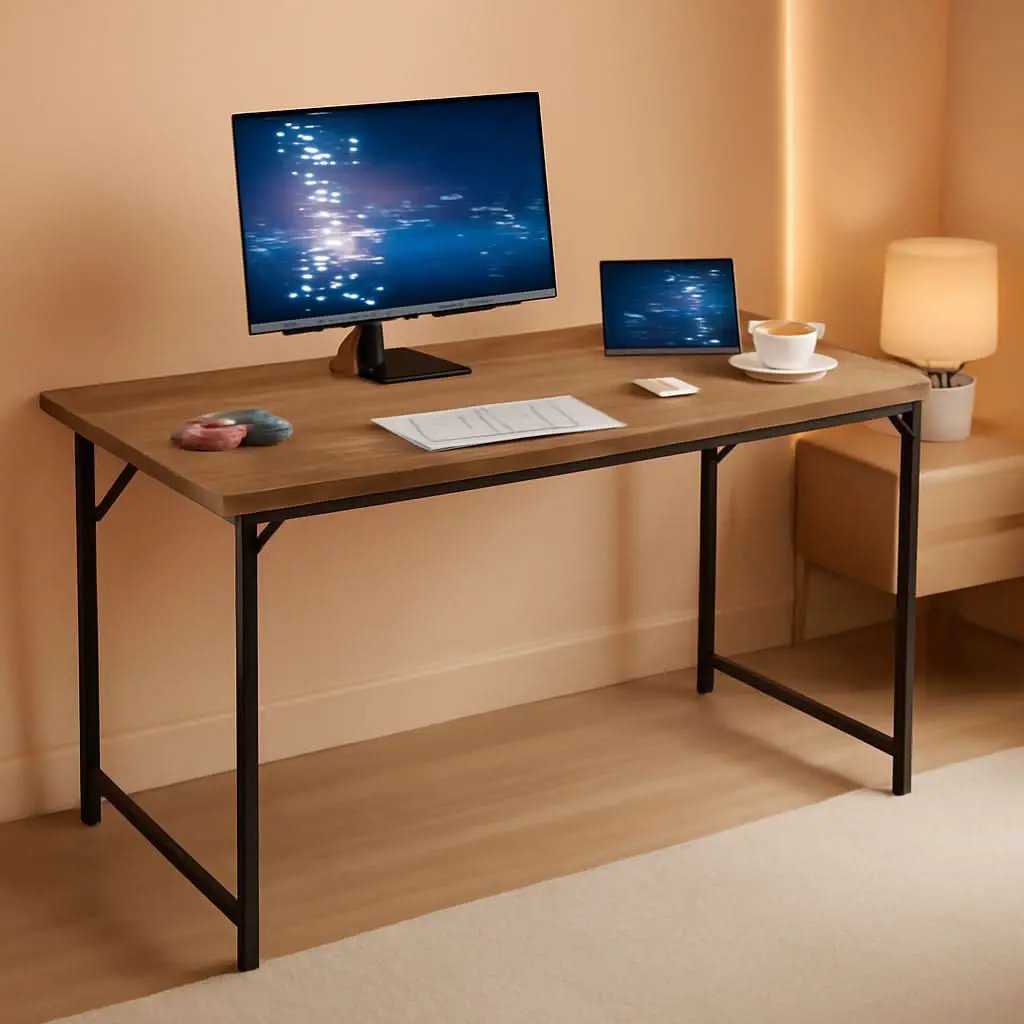 48 Inch Modern Black Computer Desk For Small Spaces from PriceLows™