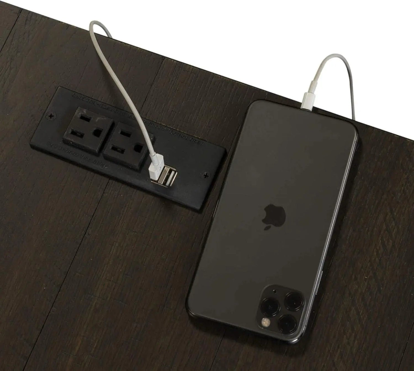 Contemporary L Shaped Desk USB Charging Drawer from PriceLows™