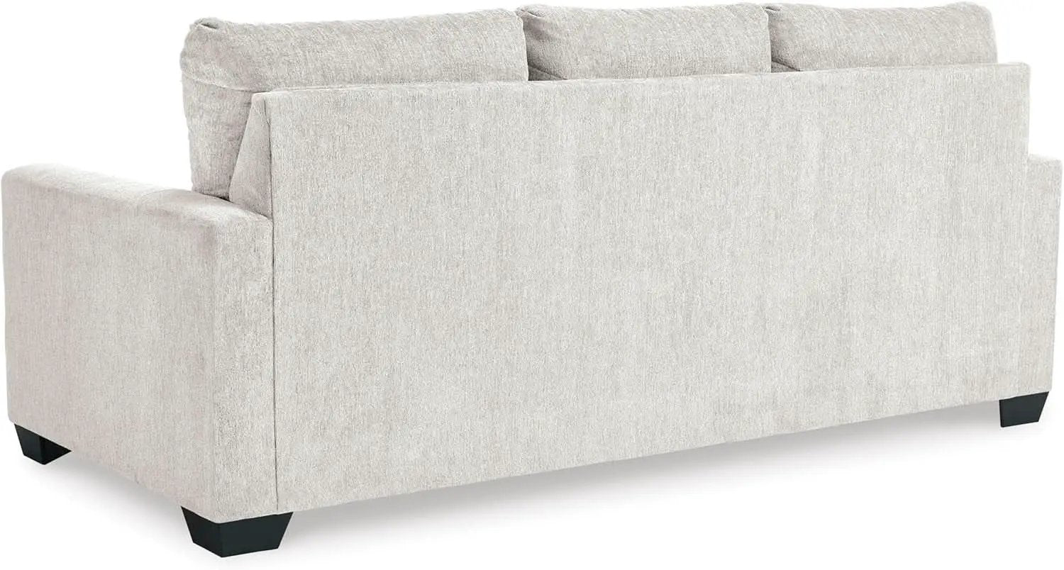 White Queen Upholstered Sleeper Sofa With Gel Memory Foam from PriceLows™
