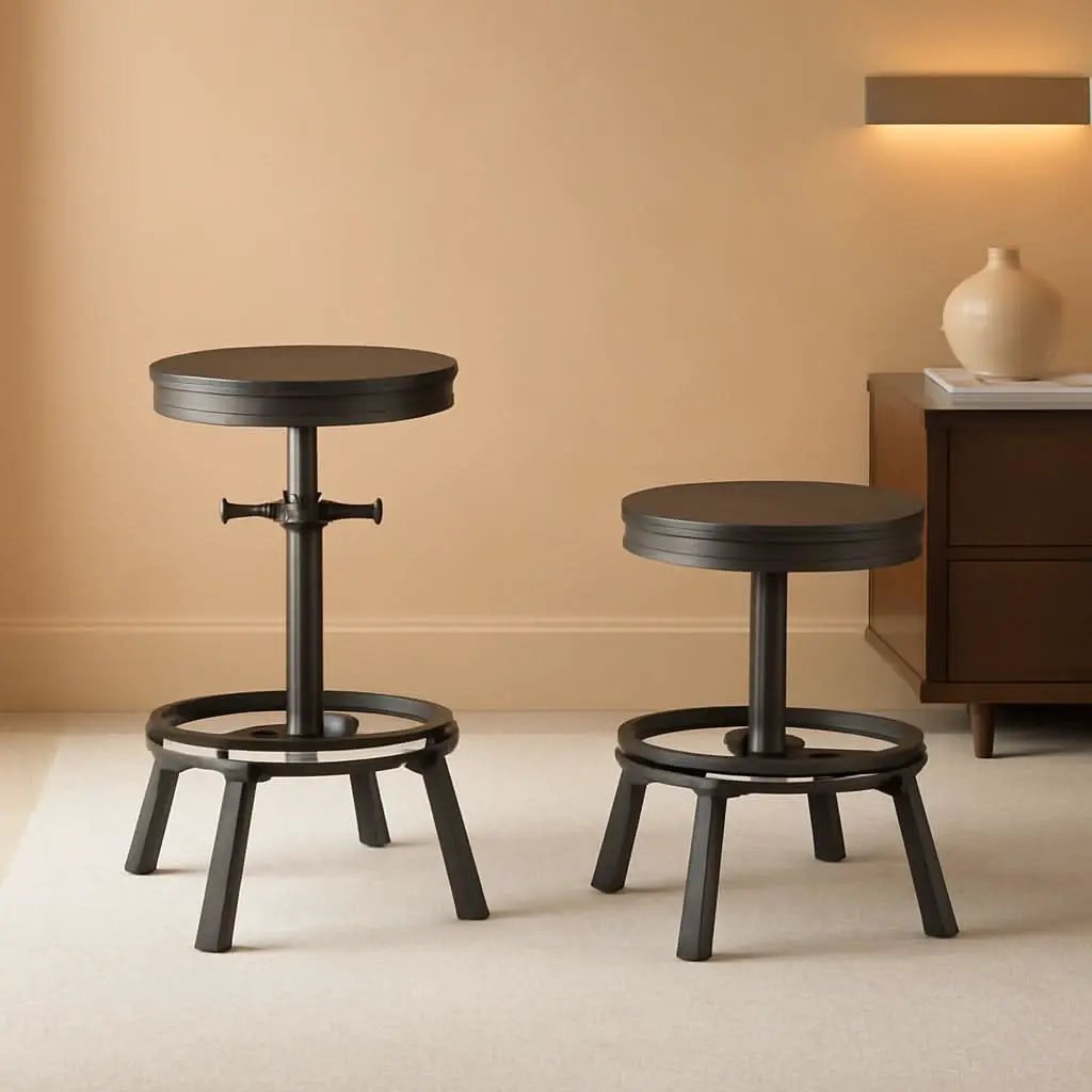 Torjin Gray Industrial Counter Height Stool Set of Two from PriceLows™