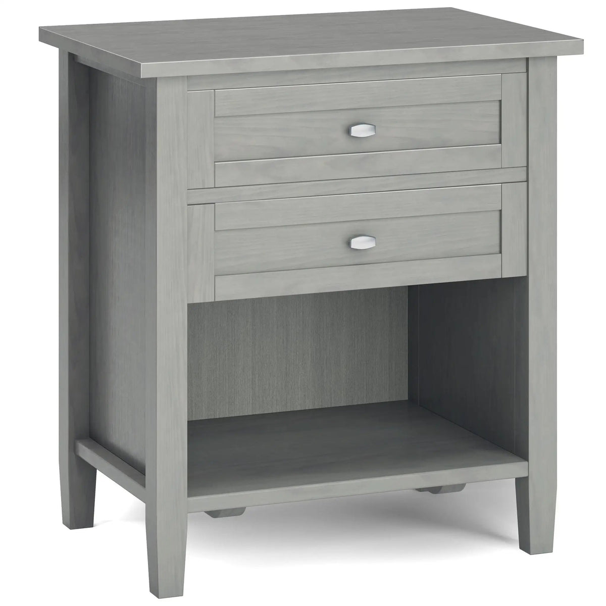 Warm Shaker Bedside Table | Handcrafted Solid Wood | NC Lacquer Finish | Multipurpose Design