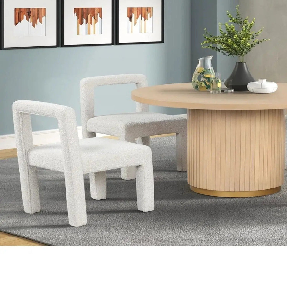 Dining Chairs | Square Open Back | Modern Design | Set of 2