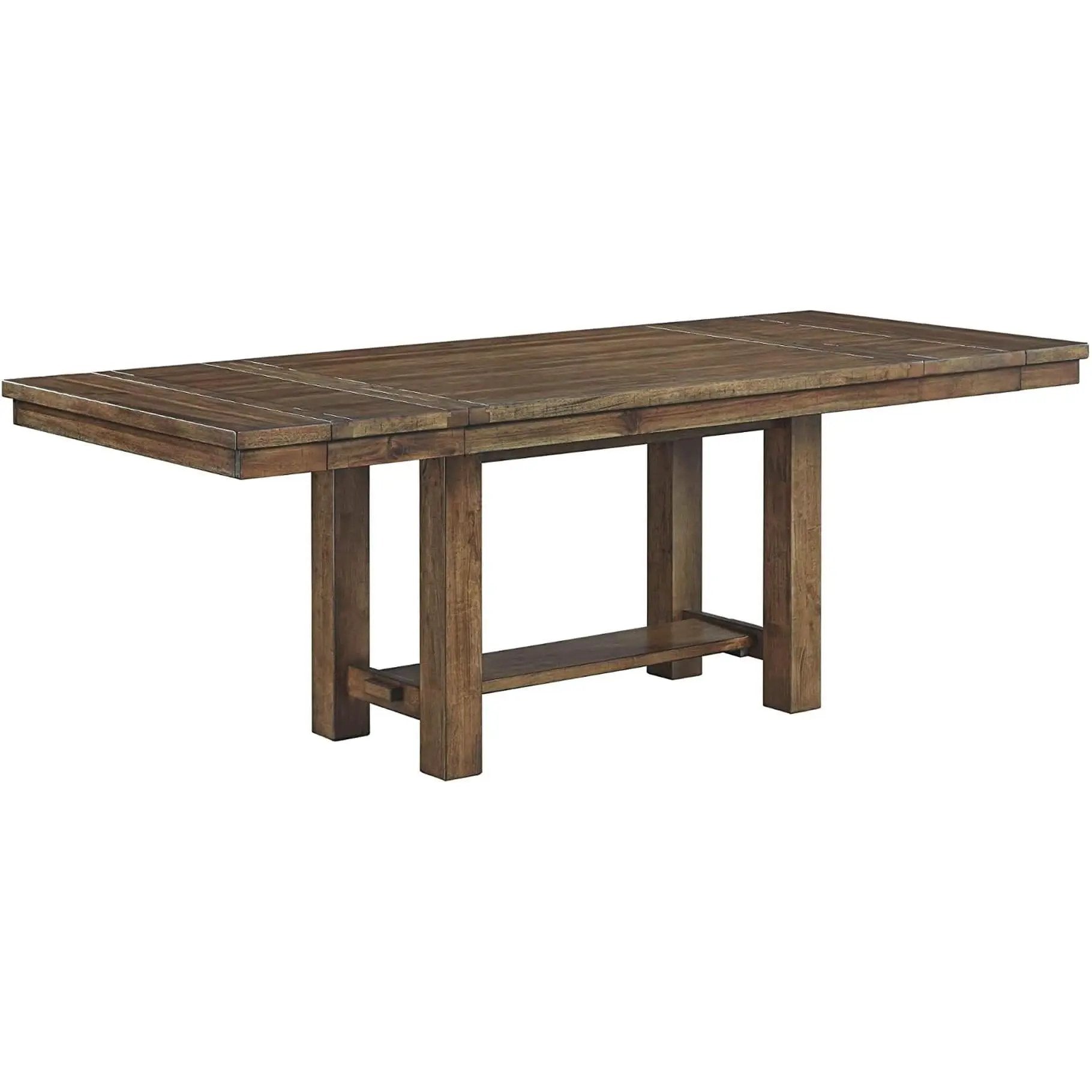 Farmhouse Dining Extension Table Seats 8 Distressed Nutmeg from PriceLows™