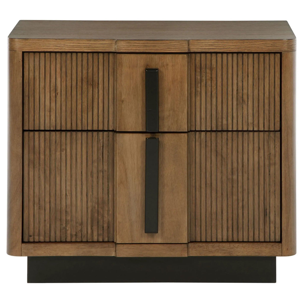 Terrace 2-drawer Nightstand Bedside Table Ash | 28.25 x 17 x 24 in | Wood | Brown