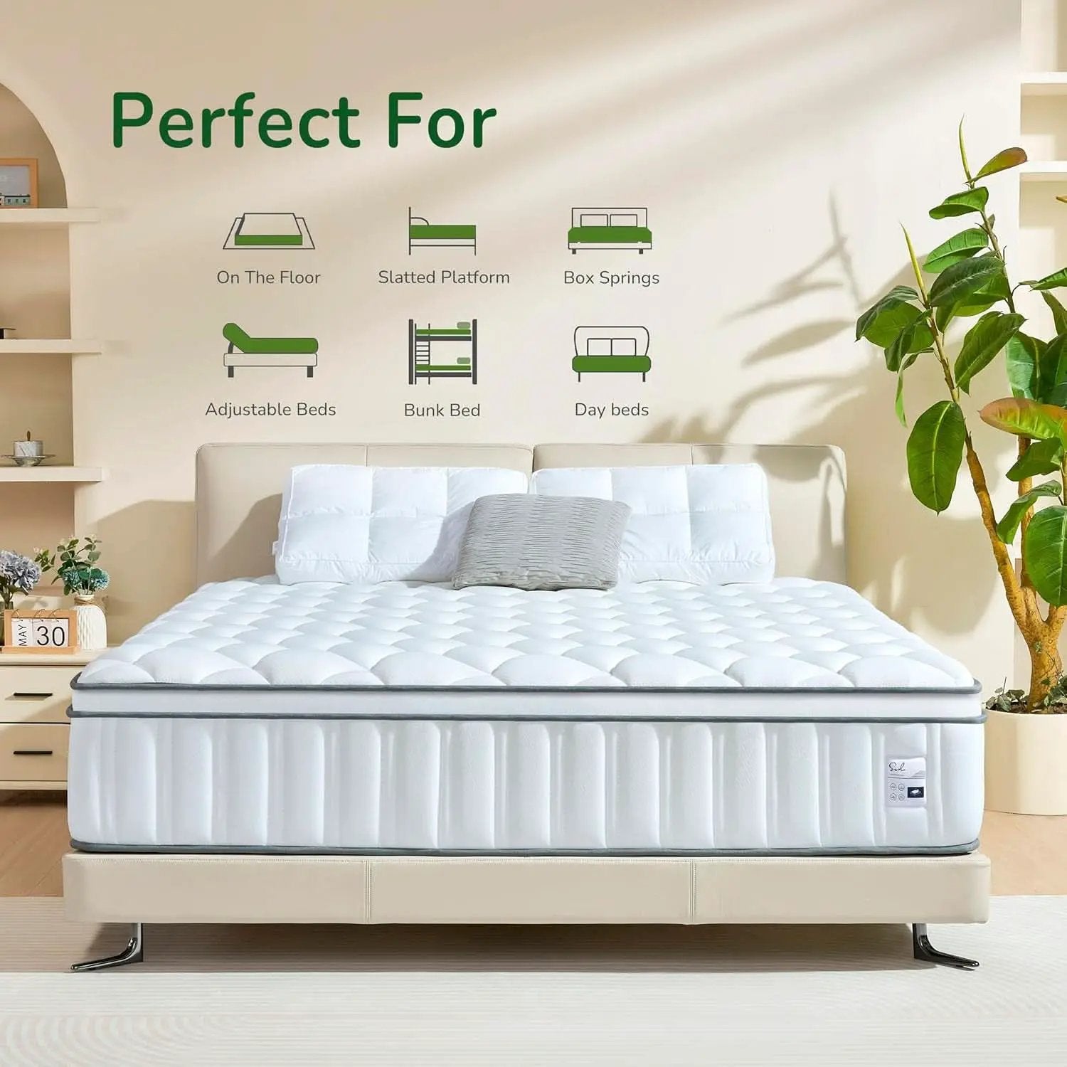 Full Size Cooling Gel Memory Foam Mattress Pocket Springs from PriceLows™