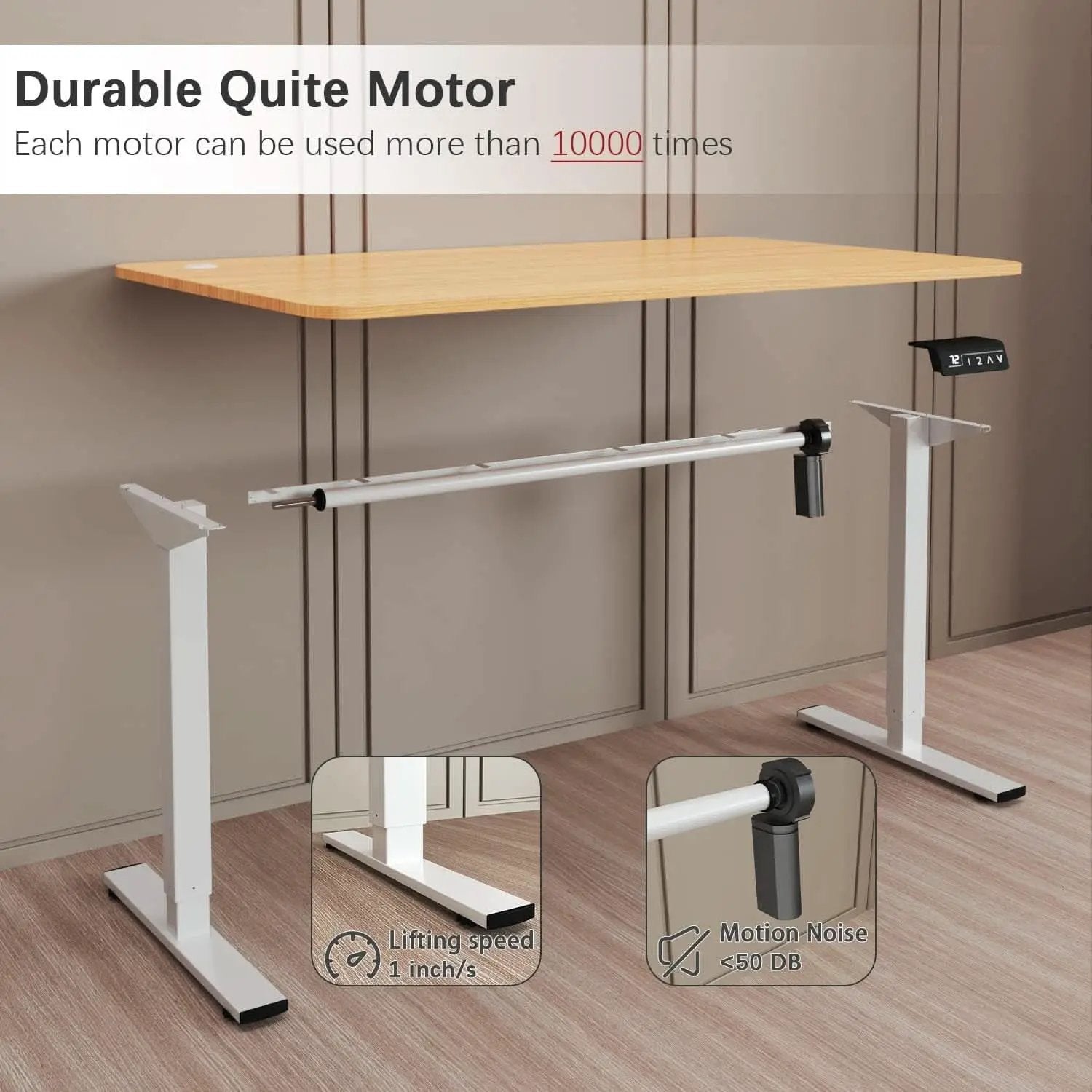 Electric Height Adjustable Desk 55 X 24 Memory Preset from PriceLows™