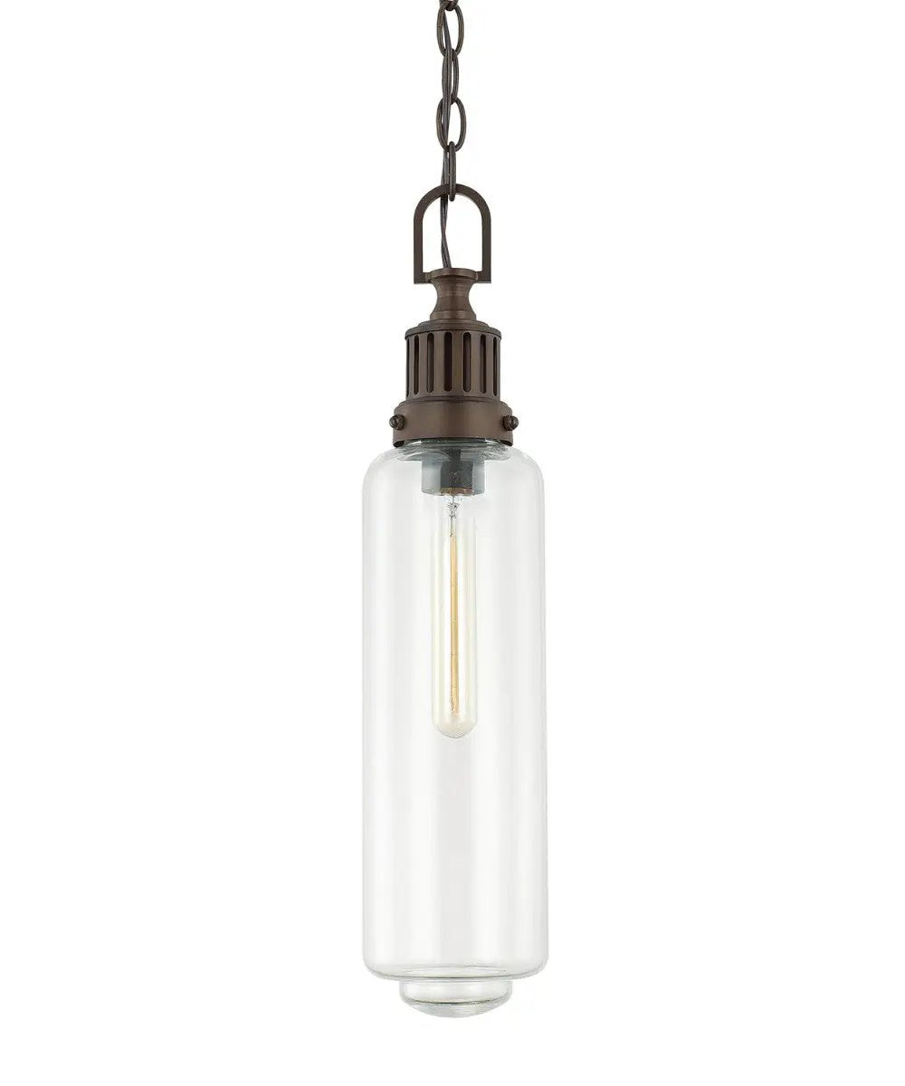 1 Light Pendant | Industrial Glass | Burnished Bronze | 4.5 in