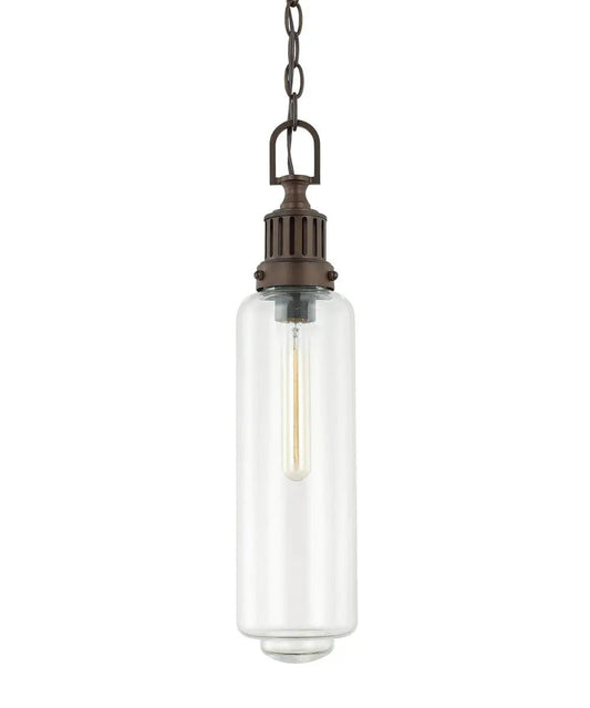 1 Light Pendant | Industrial Glass | Burnished Bronze | 4.5 in