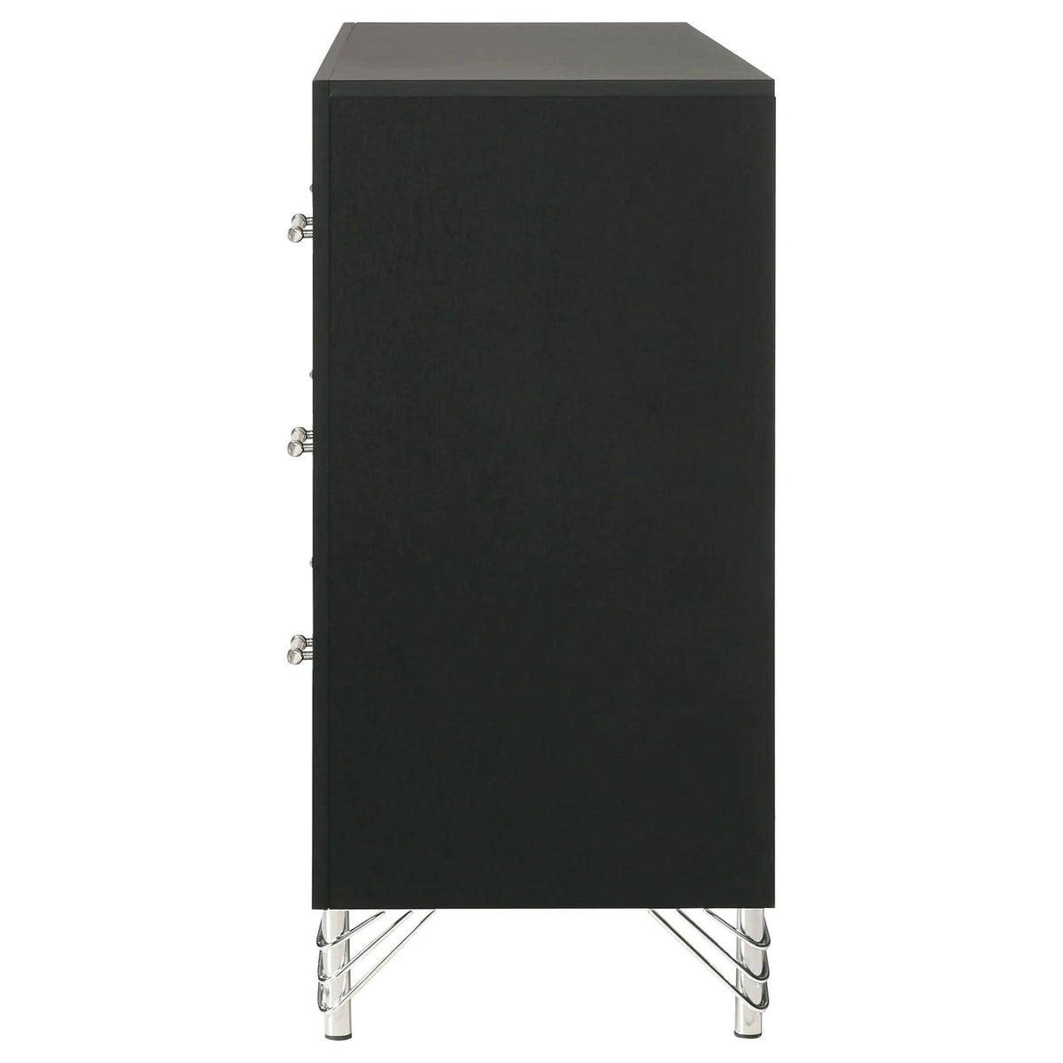 Lucia 6-drawer Dresser Cabinet | 58.5 x 17.25 x 33.75 in | Metal | Black