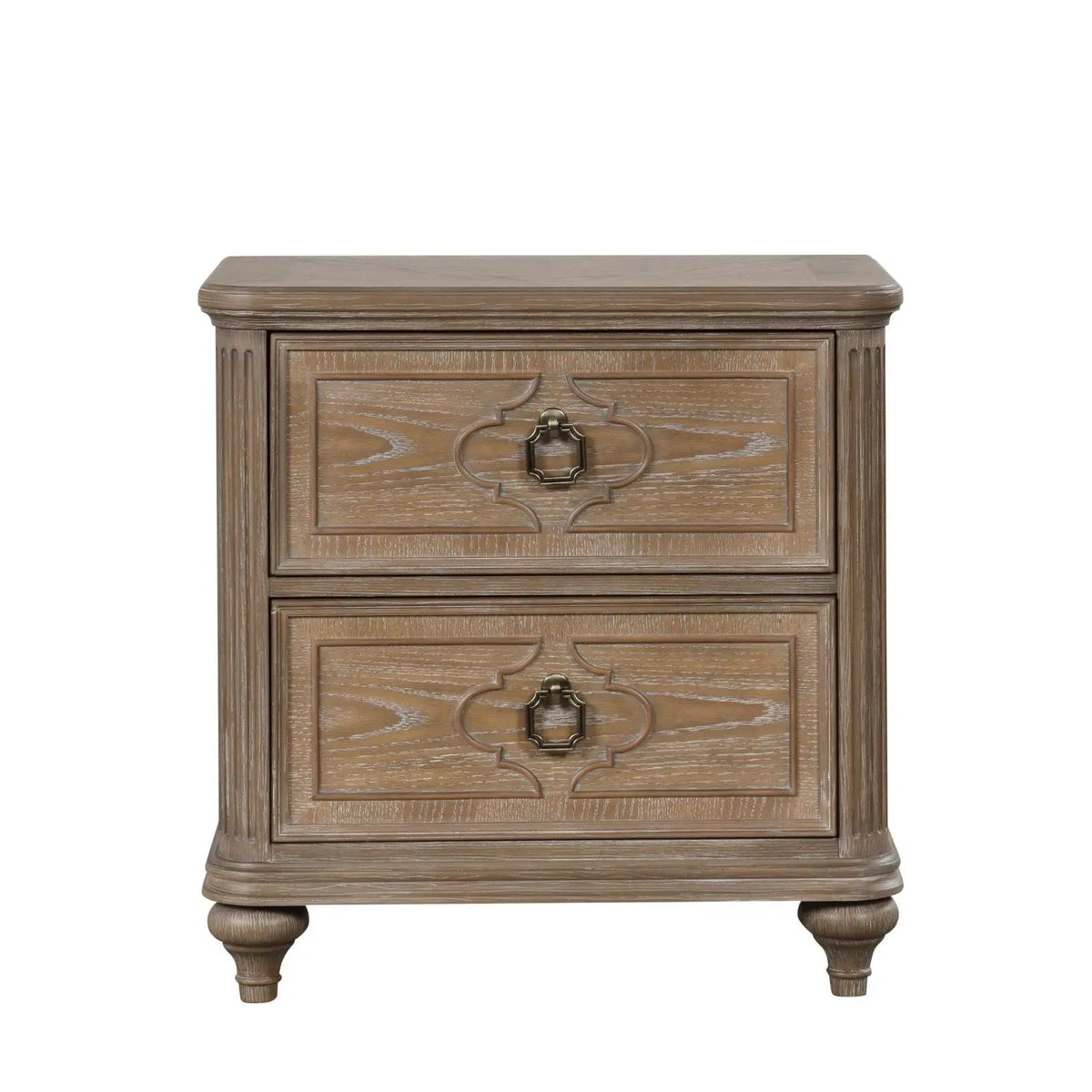 Bedside Nightstand | USB A And USB C Ports | Rustic Oak Finish | Solid Wood Construction