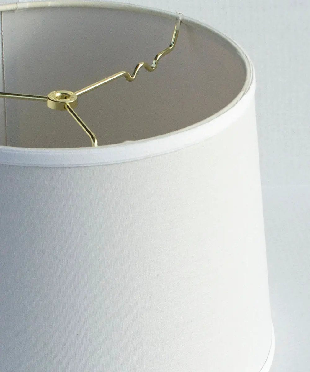 Linen Drum Lampshade | 14 Inch Wide | 10 Inch High | White