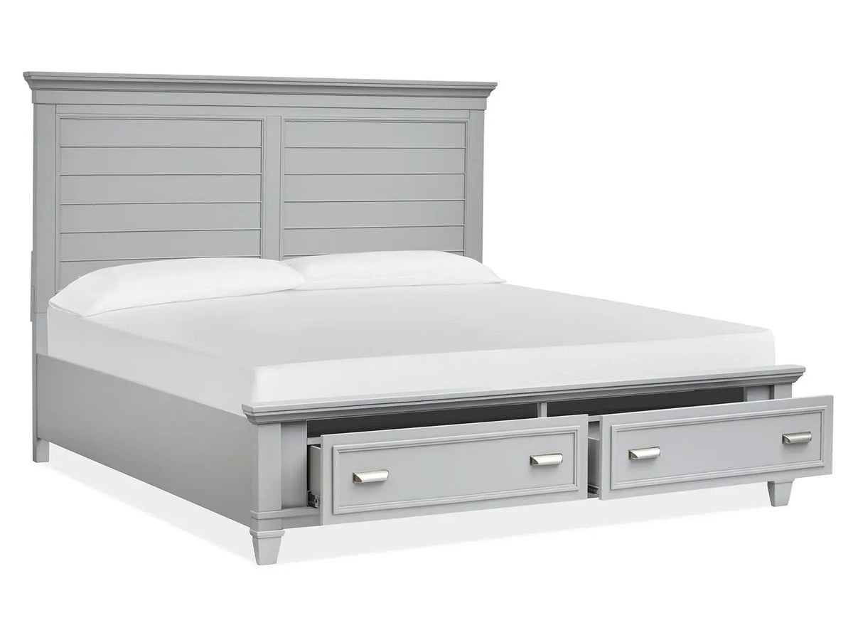Charleston Panel Storage Bed | Transitional Style | Clean Shapes Crisp Lines | 88.63 Inch Length