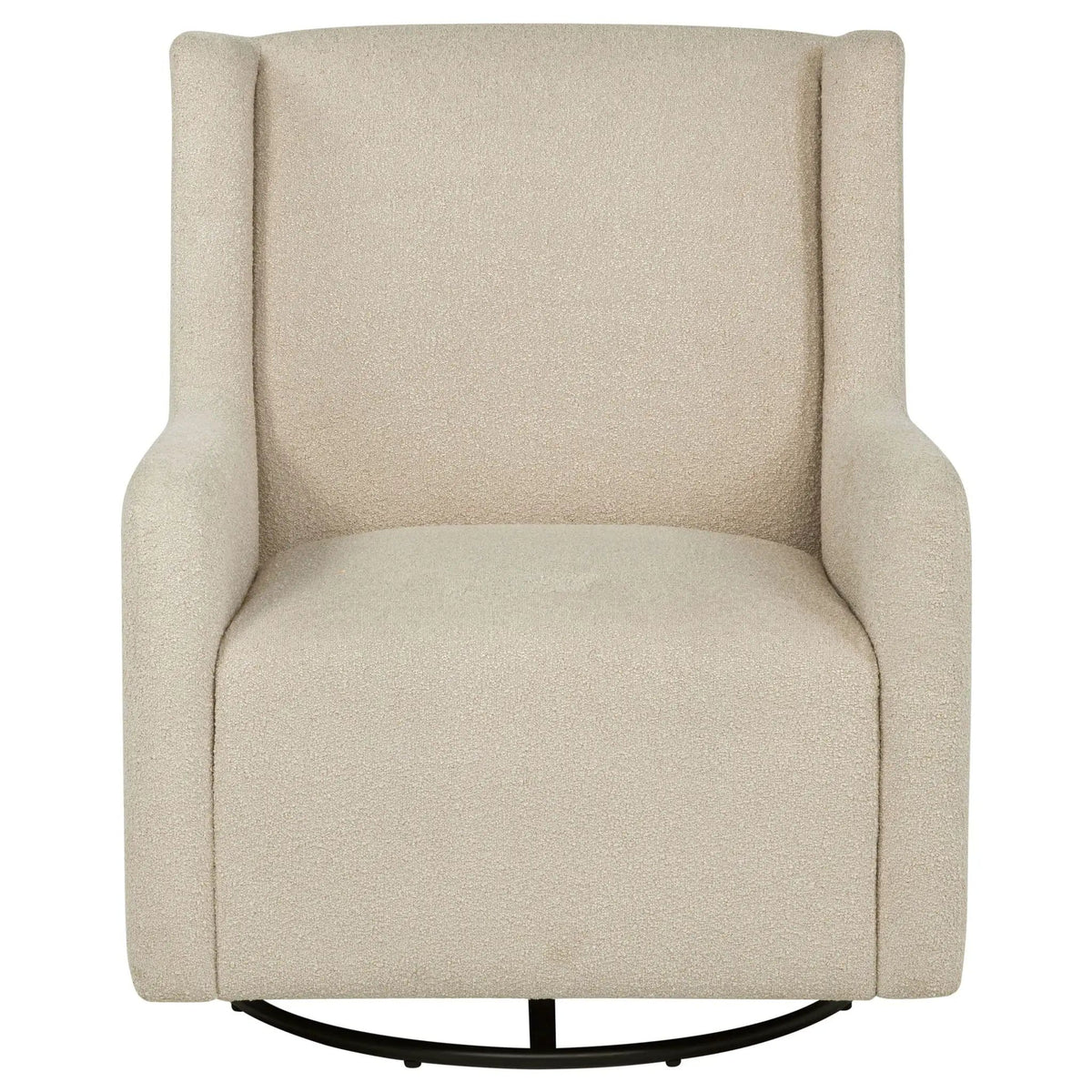 Serra Boucle Upholstered Swivel Glider Sandy Glider Chair | 30.25 x 35.5 x 35.75 in | Boucle & Fabric | Beige