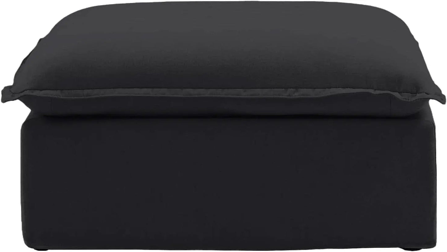 Black Storage Ottoman With Removable Cushion Covers from PriceLows™