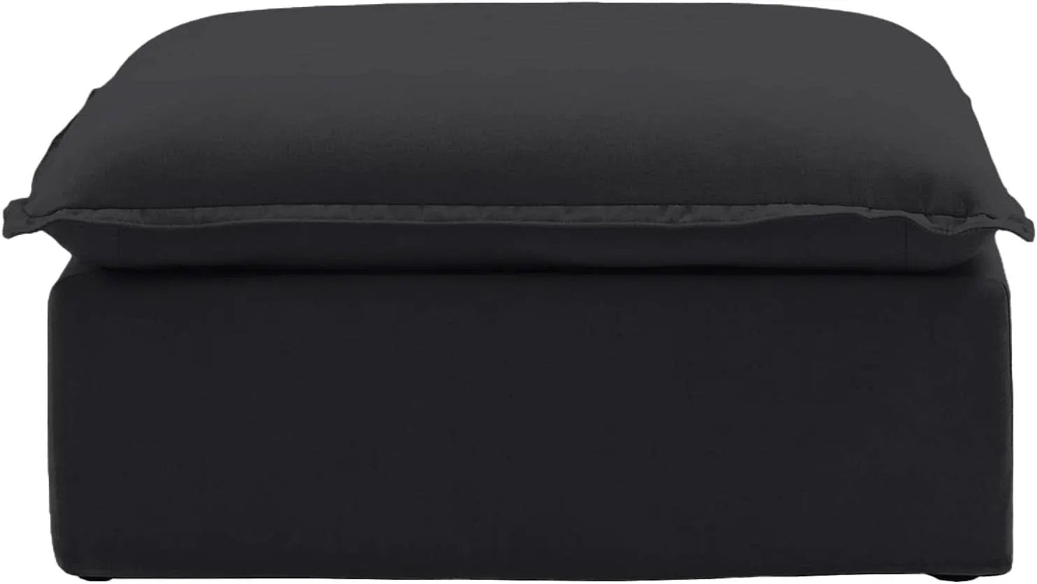 Black Storage Ottoman With Removable Cushion Covers from PriceLows™
