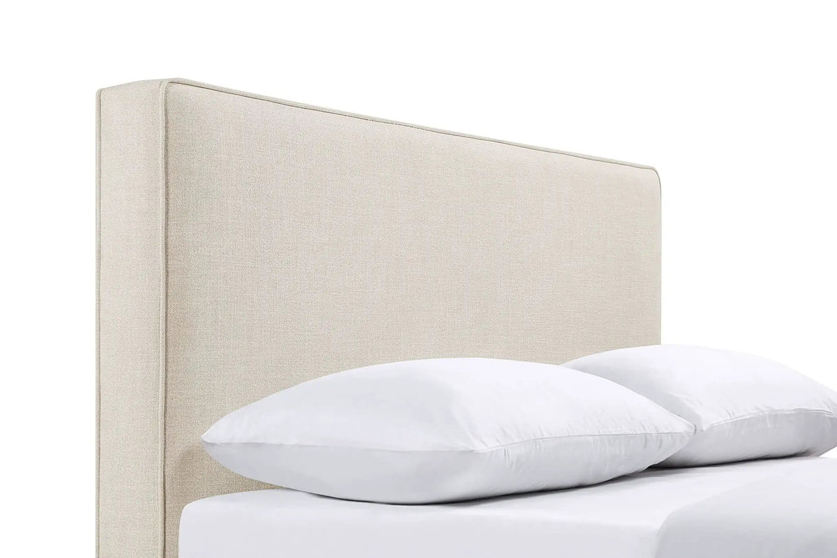 Kosmo Upholstered King Panel Headboard Sand | 80 x 5.25 x 45.5 in | Pine Wood & Fabric | Home