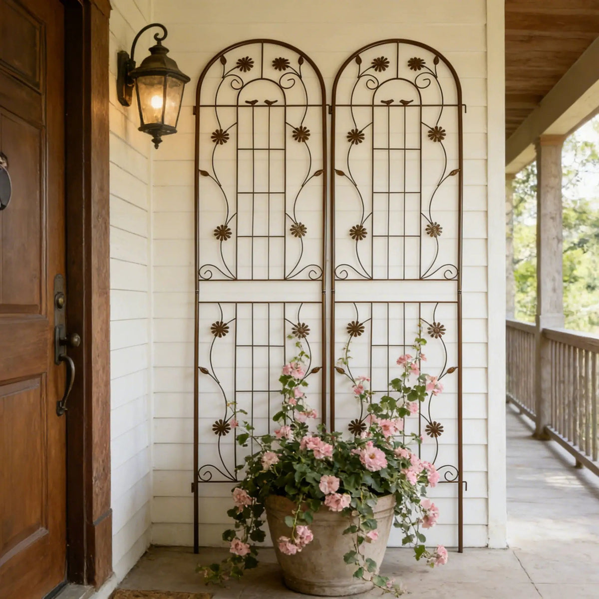 Metal Garden Trellis | Galvanized Steel | Powder Coated | 4 Piece Set