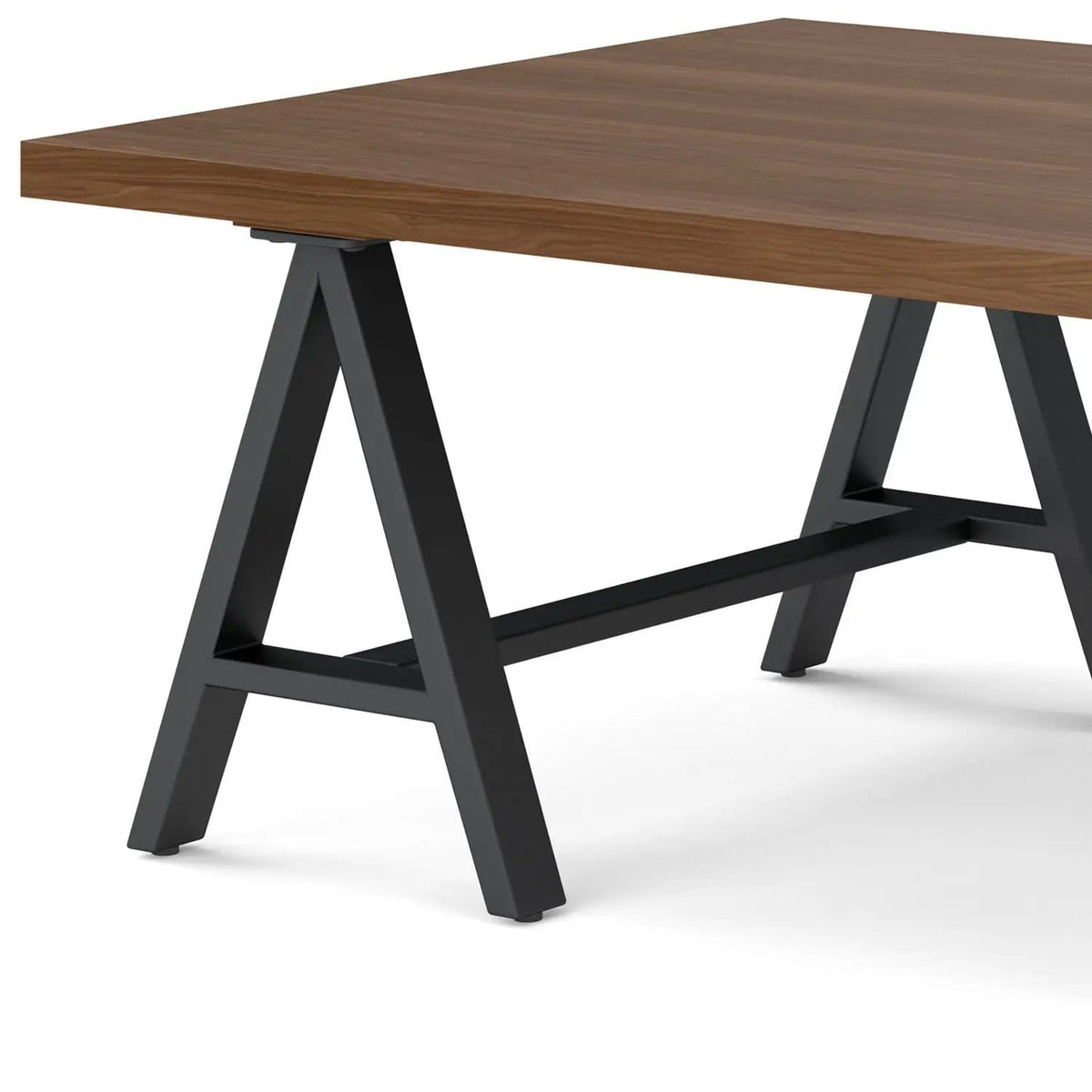 Sawhorse Handcrafted Solid Table | 2 Pieces | Metal | Living Room